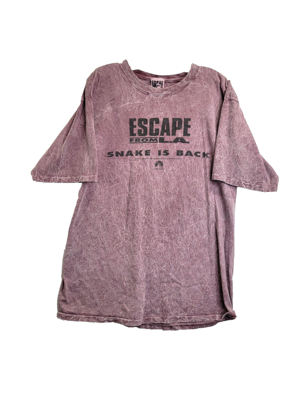 ESCAPE FROM L.A. Snake Is Back Paramount 1996 VTG 90s Wash Shirt